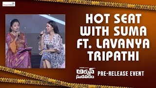 Hot Seat With Suma ft. Lavanya Tripathi | Arjun Suravaram Pre Release Event | Shreyas Media