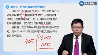 2021年中级会计实务1514合并财务报表相关例题