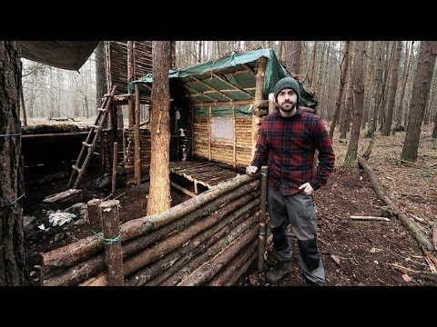 Bushcraft Camp: Full Super Shelter Build from Start to Finish. Bushcraft Camp: Full Super Shelter Build from Start to Finish.