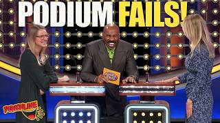 Funniest Podium Fails on Family Feud 😂 | Steve Harvey Reacts