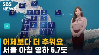 [날씨] 어제보다 더 추워요…서울 아침 영하 6.7도 / SBS