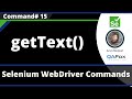 getText() Command - Selenium WebDriver