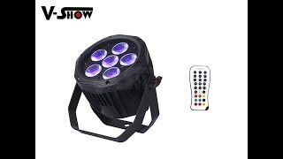 6*18W RGBWA+UV Outdoor Battery Powered wireless DMX LED Par can with Remote \u0026 WIFI function