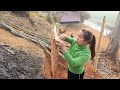 solo building an eco house hidden in the hills – survival shelter off grid living