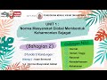 Pendidikan Moral KSSM Ting 5 : Unit 1 Norma Masyarakat Global Membentuk Keharmonian Sejagat (Bhgn 2)