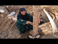 digging in storm brave attempt of a grandmother and two orphans to dig a well in snow