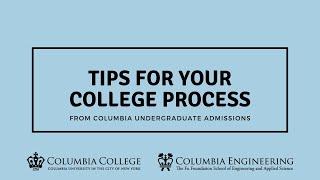 Tips from Undergraduate Admissions!