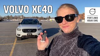 Glacier Silver Volvo XC40 R-Design / Walkaround with Heather