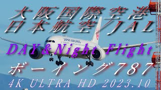 JALボーイング787 大阪国際空港 DAY＆NIGHT 2023.10後半 4K ULTRA HD