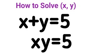 Unlocking Elegance | Solving a Beautiful System of Equations | what is the value of ( x, y)?