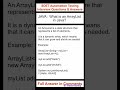 JAVA : What is an ArrayList in Java? SDET Automation Testing Interview Questions & Answers