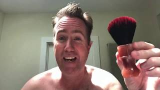 NEW Red Tip Synthetic Shave Brush from DS Cosmetics \u0026 Palmolive Shave Stick