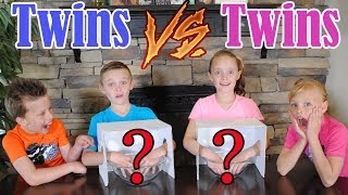 Twin Boys vs Twin Girls WHAT'S IN THE BOX CHALLENGE! Ninja Kidz TV and Kids Fun TV Together!