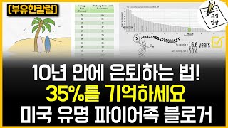 10년 안에 은퇴하려면 35%를 기억하세요! 미국에서 가장 유명한 조기 은퇴 블로거​​