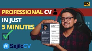How To Create A Professional CV/Resume In 5 Minutes With SajiloCV