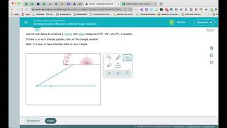 Drawing triangles with given conditions Angle measures ALEKS