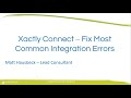 Xactly Connect: Troubleshooting Common Integration Errors