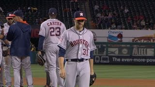 HOU@LAA: McHugh allows two earned over 7 1/3