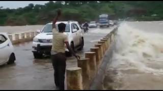 bargi jabalpur district the damm gate open after the water level has grown substantially