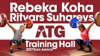 Rebeka Koha \u0026 Ritvars Suharevs 🇱🇻 Training Hall 2017 European Juniors