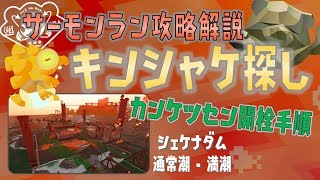 【サーモンラーン】キンシャケ探し・間欠泉解説《シェケナダム/通常潮・満潮：カンケツセン》【サーモンラン攻略解説】