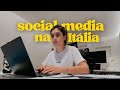 Rotina de uma social media na Itália