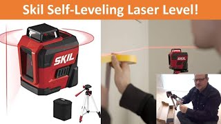 Self-Leveling Laser Level Unboxing \u0026 Quick Setup - SKIL 65ft. 360 Degrees Cross Line - LL932201