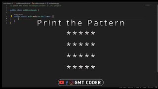 Print The Solid Rectangle Pattern Programing Java Language || Print Star Pattern || JAVA PROGRAMING