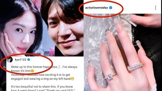 SONG HYE KYO FLEXES HER DIAMOND WEDDING RING! LEE MIN HO POSTED PHOTO OF HIS PROPOSAL!