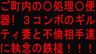 【修羅場】ご町内の〇処理〇便器! ３コンボのギルティ妻と不倫相手達に執念の鉄槌！！！