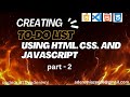 Build a Simple To-Do List App Using HTML, CSS & JavaScript | Beginner Web Development Project - pt 2
