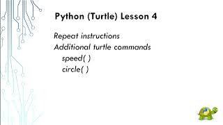 Python Turtle Lesson 4