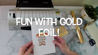 How to Add Gold Foil to a Greeting Card in 3 Easy Steps! || Foil Greeting Cards || Heidi Swapp