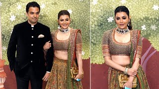 Kajal Aggarwal With Husband @ Blessings Ceremony of Anant Ambani \u0026 Radhika Merchant | Manastars