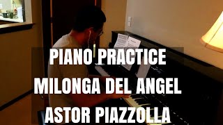 Milonga Del Angel - Astor Piazzolla - Piano Practice Kawai NV5