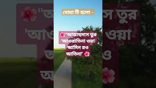 যে দোয়া পাঠ করলে ভয়-ভীতি ও বিপদ-আপদ থেকে মুক্ত থাকবেন, ইনশাআল্লাহ। 🌺❤️ #viral #shorts #islamicdua