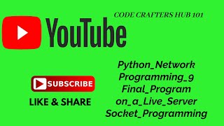 Python Network Programming 9 Final Program on a Live Server Socket Programming