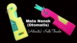 cara memasukan benang  dgn Mata Nenek |  How easy to insert thread w/ automatic needle threader