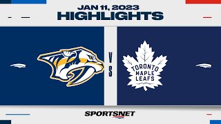 NHL Highlights | Predators vs. Maple Leafs - January 11, 2023