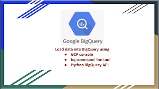 GCP Big Query Batch data loading | console, bq tool, Python API