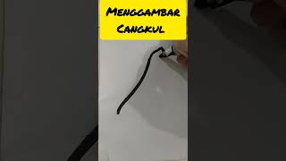 menggambar cangkul