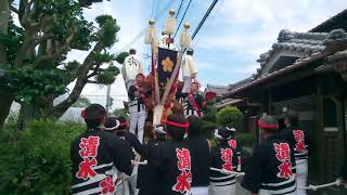 2018.6/3橋本市清水 地車購入お披露目曳行②　清水町内~休憩