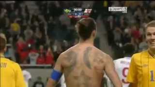 Sweden vs England 4-2 - Zlatan Ibrahimovic Bicycle Kick