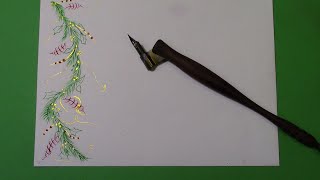 Calligraphy Ideas! Calligraphy Pen Drawing of a Christmas Garland