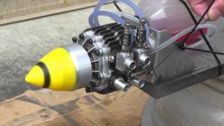 OS WANKEL ROTARY ENGINE 49PI Twin Rotor TEST OS49PI直列２ローター Ver2