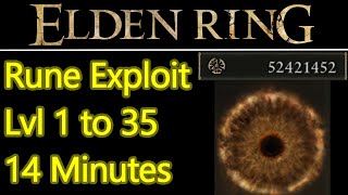 BROKEN Elden Ring rune farm exploit early game, lvl 1 to 35 in FIFTEEN MINTUTES