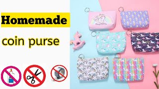 Homemade coin purse 👛|No glue coin purse|How to make coin purse without glue|No glue paper craft