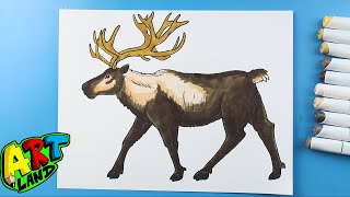 How to Draw a Reindeer