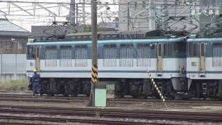 EF64形電気機関車とEH200形電気機関車　夜の篠ノ井駅　単機＆重連運用　2005年頃　　HDV 845