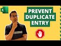 Prevent Duplicate Entries in Excel (2 Simple Ways)